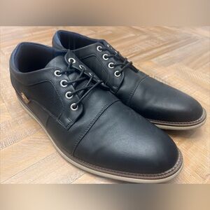 Men’s Bull Boxer B-52 Black Leather Oxford, Size 10, GUC!